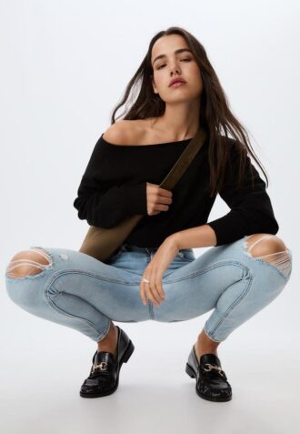 1420 Jeans skinny de cintura baja