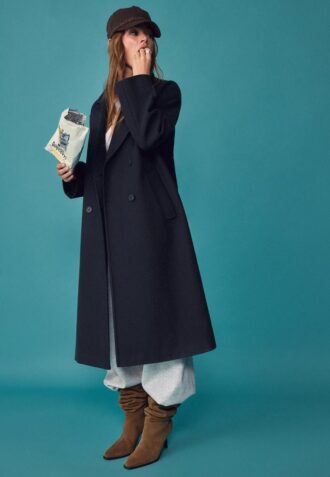 Abrigo largo oversize de tacto suave