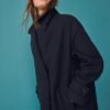 Abrigo largo oversize de tacto suave Abrigo largo oversize de tacto suave
