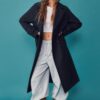 Abrigo largo oversize de tacto suave Abrigo largo oversize de tacto suave