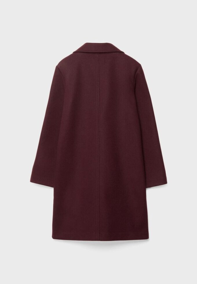 Abrigo midi abotonado de tacto suave Abrigo midi abotonado de tacto suave