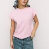 B06 Camiseta básica de hombros caídos