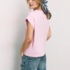 B06 Camiseta básica de hombros caídos