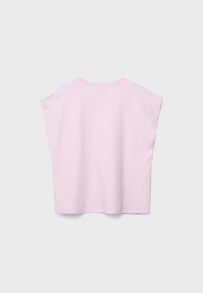 B06 Camiseta básica de hombros caídos