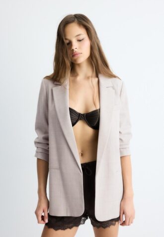 Blazer abierto a rayas