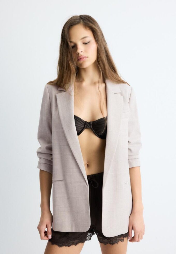 Blazer abierto a rayas Blazer abierto a rayas