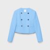 Blazer corto de cuello redondo Blazer corto de cuello redondo