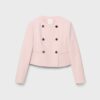Blazer corto de cuello redondo Blazer corto de cuello redondo