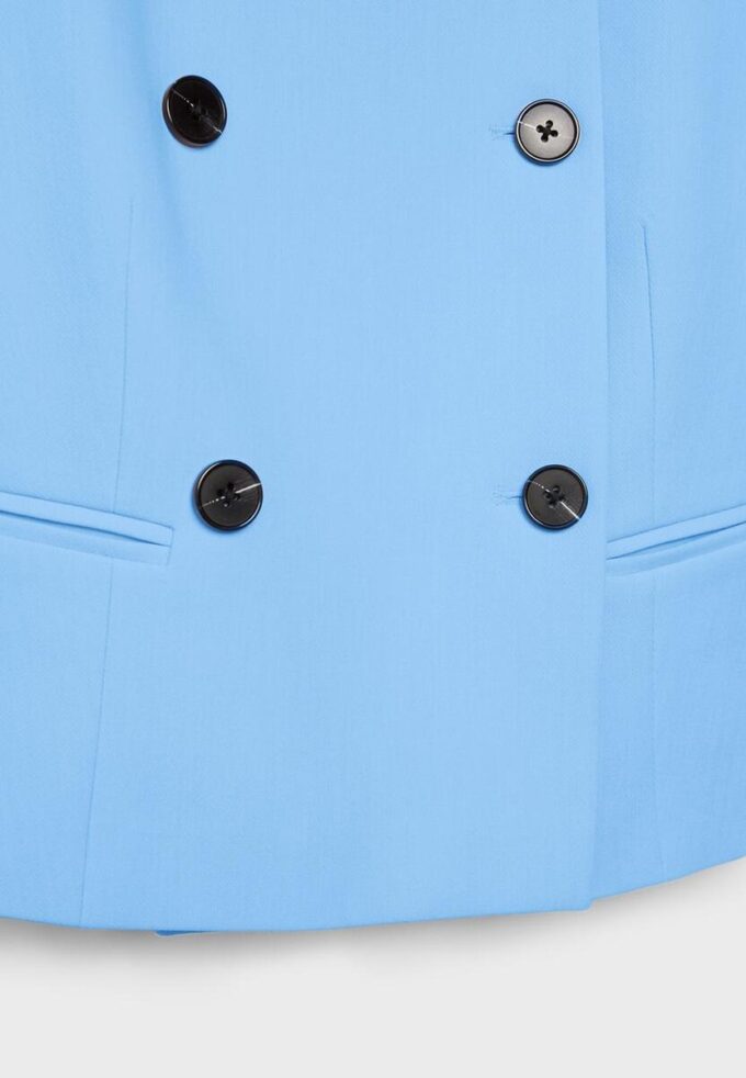 Blazer corto de cuello redondo Blazer corto de cuello redondo