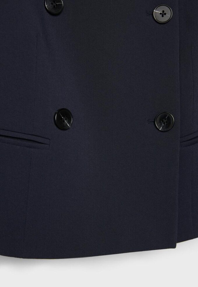 Blazer corto de cuello redondo Blazer corto de cuello redondo