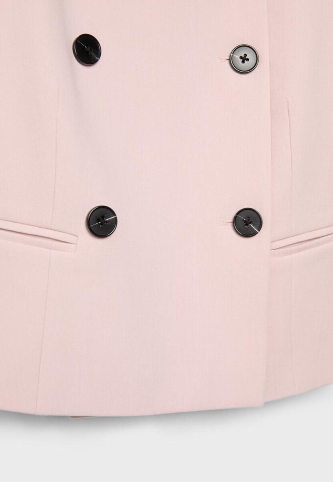 Blazer corto de cuello redondo Blazer corto de cuello redondo