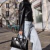 Blazer corto efecto piel Blazer corto efecto piel