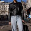 Blazer corto efecto piel Blazer corto efecto piel