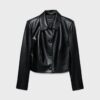 Blazer corto efecto piel Blazer corto efecto piel