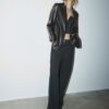 Blazer de corte regular con efecto piel Blazer de corte regular con efecto piel