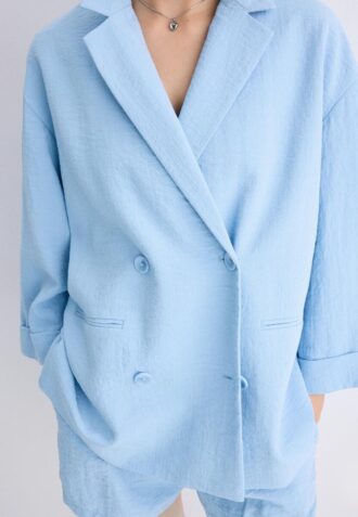 Blazer fluido de doble botonadura