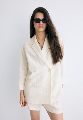 Blazer fluido de doble botonadura