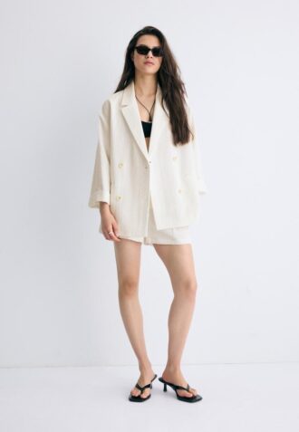 Blazer fluido de doble botonadura