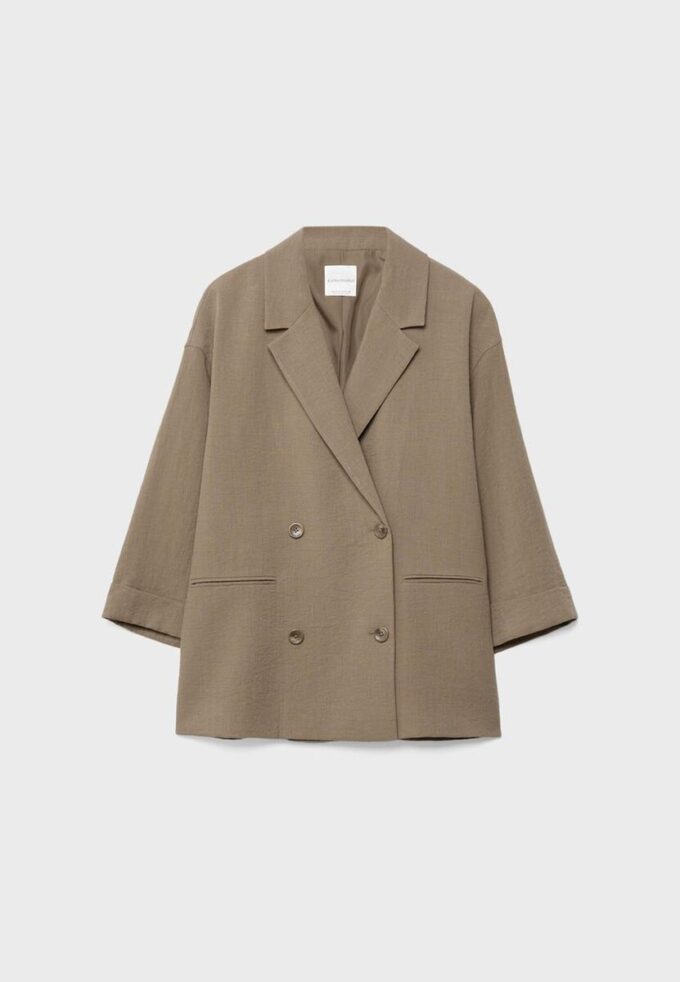 Blazer fluido de doble botonadura Blazer fluido de doble botonadura