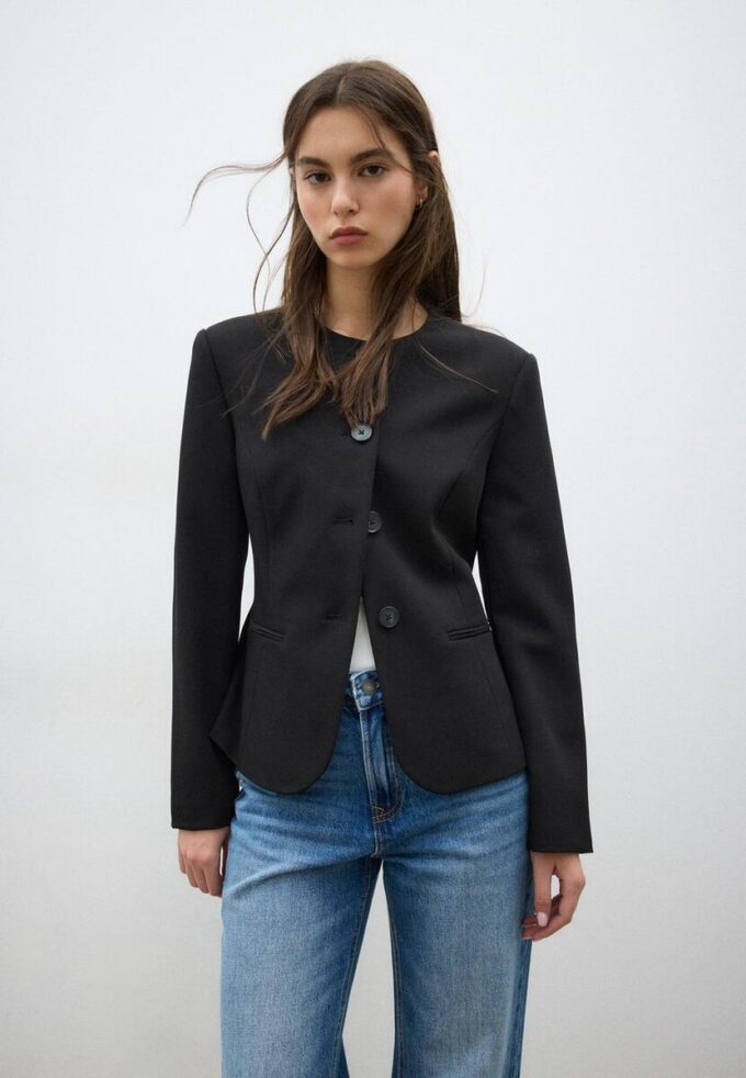 Blazer sin cuello Blazer sin cuello