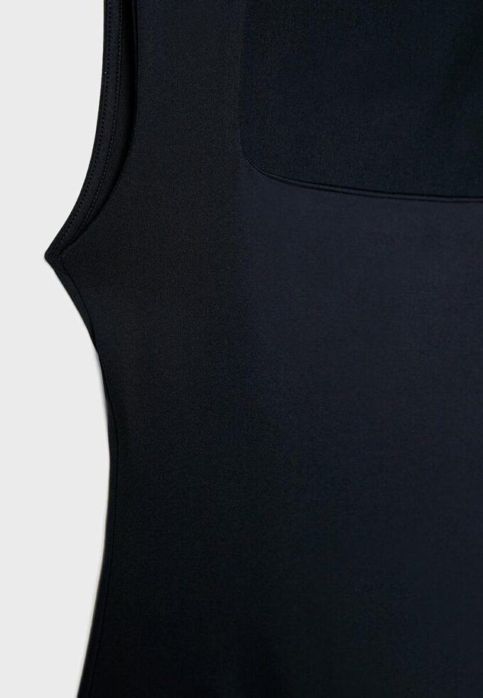 Body de poliamida con cuello cuadrado Body de poliamida con cuello cuadrado