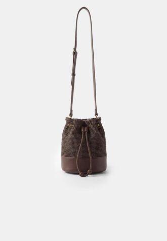 Bolso bandolera de ganchillo en contraste