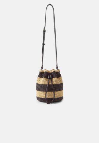Bolso bandolera de ganchillo en contraste