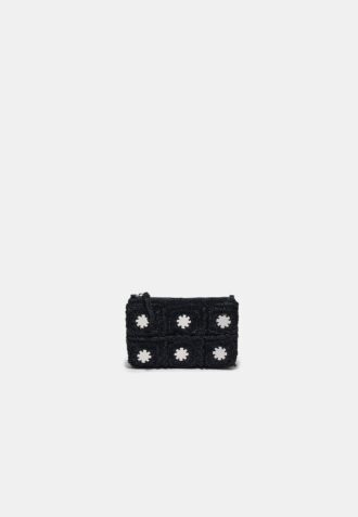 Bolso bandolera mini de ganchillo con espejos Bolso bandolera mini de ganchillo con espejos