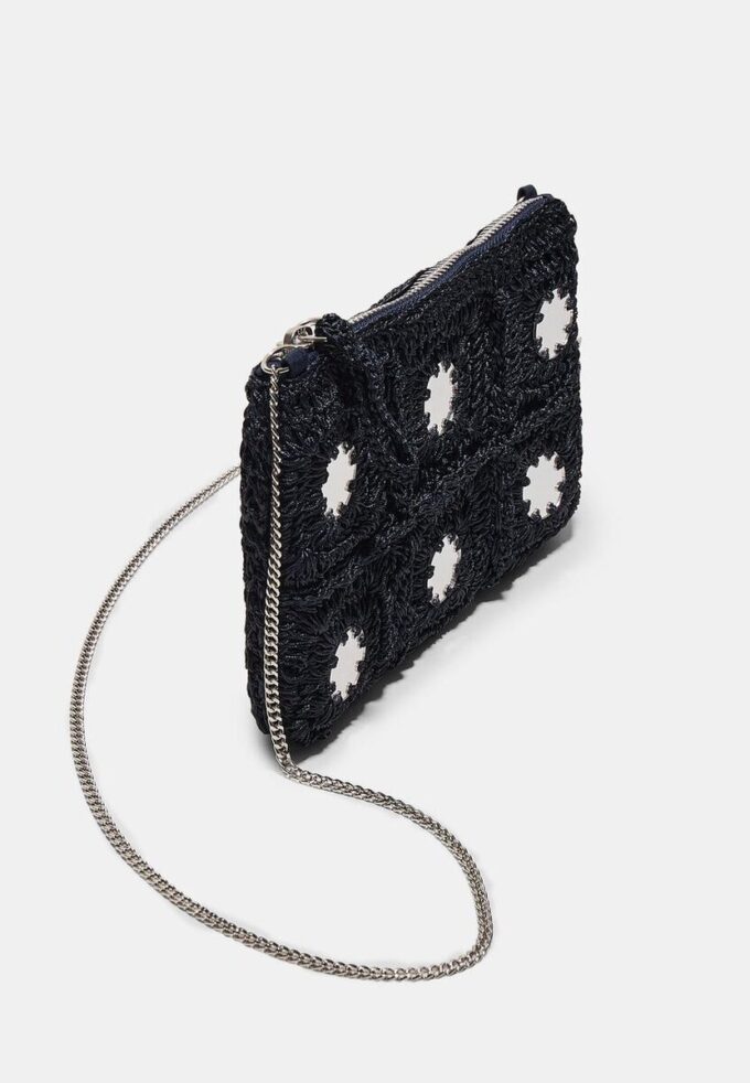Bolso bandolera mini de ganchillo con espejos Bolso bandolera mini de ganchillo con espejos