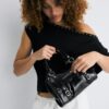 Bolso bandolera tipo bowling de piel sintética