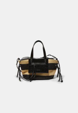 Bolso bandolera tipo cesta con efecto de ganchillo