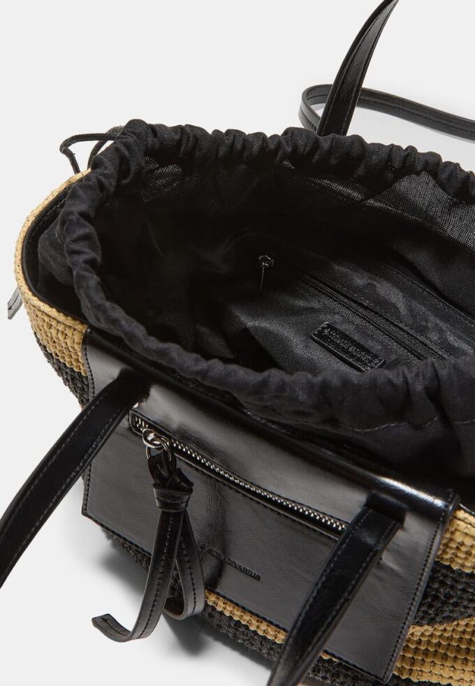 Bolso bandolera tipo cesta con efecto de ganchillo Bolso bandolera tipo cesta con efecto de ganchillo