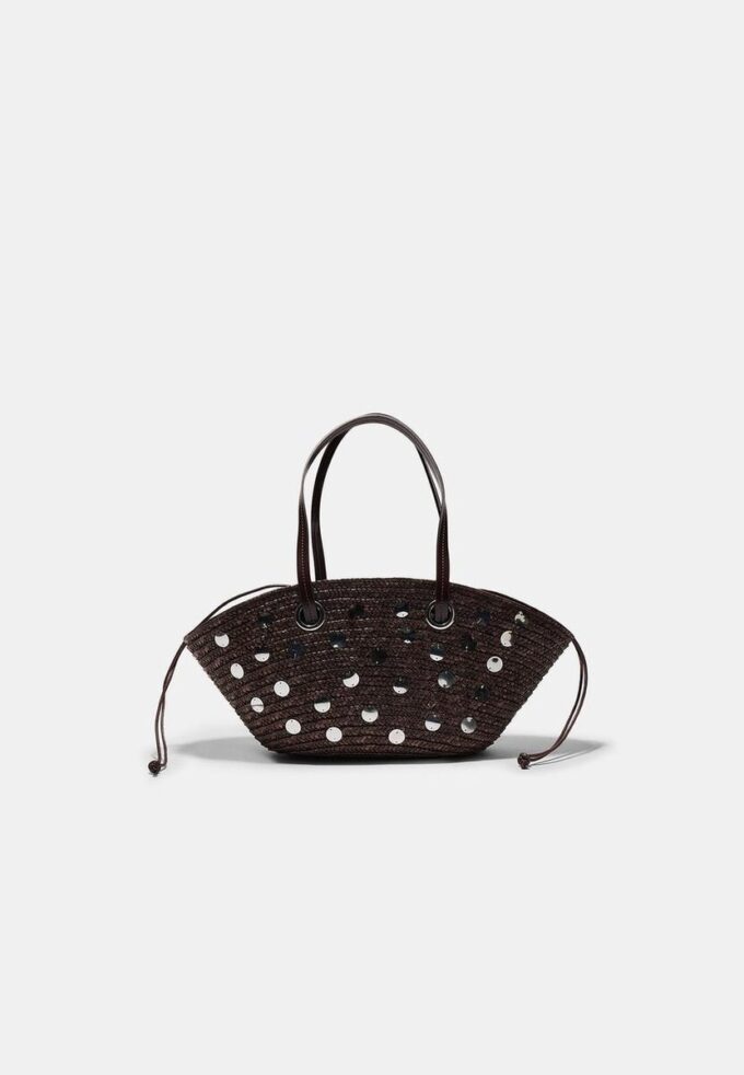 Bolso bandolera tipo cesta con lentejuelas Bolso bandolera tipo cesta con lentejuelas