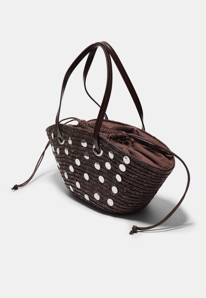 Bolso bandolera tipo cesta con lentejuelas Bolso bandolera tipo cesta con lentejuelas