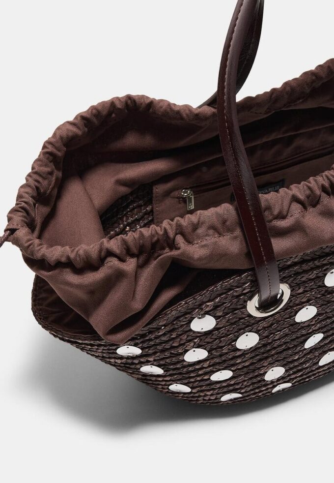 Bolso bandolera tipo cesta con lentejuelas Bolso bandolera tipo cesta con lentejuelas