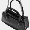 Bolso bandolera tipo trapecio con efecto coco