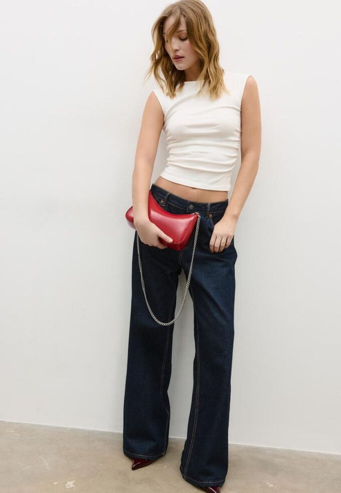 Bolso de hombro con cadena larga Bolso de hombro con cadena larga