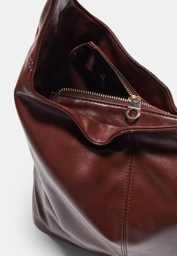 Bolso de hombro con cremallera