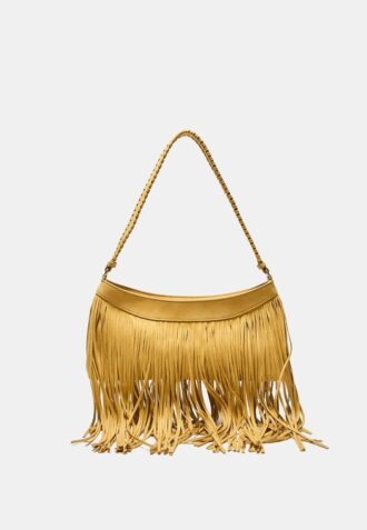 Bolso de hombro con flecos largos