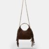 Bolso de hombro con flecos laterales Bolso de hombro con flecos laterales