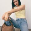 Bolso de hombro con flecos laterales Bolso de hombro con flecos laterales