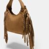 Bolso de hombro con flecos laterales Bolso de hombro con flecos laterales