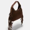 Bolso de hombro con flecos laterales Bolso de hombro con flecos laterales