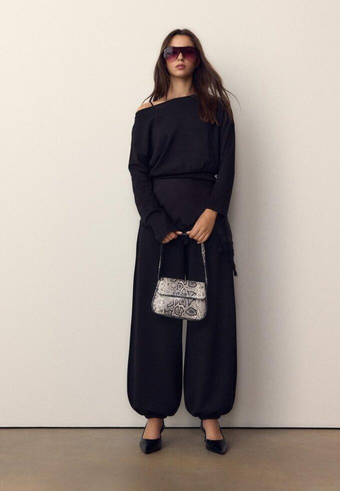 Bolso de hombro con solapa