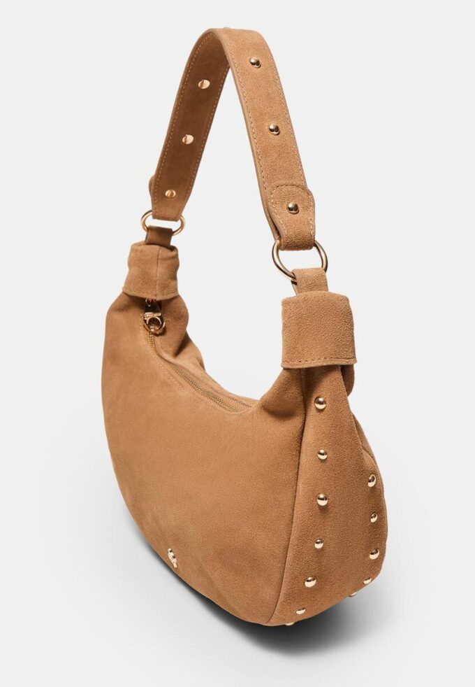 Bolso de hombro con tachuelas 100 % piel Bolso de hombro con tachuelas 100 % piel