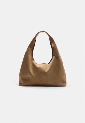 Bolso de hombro de ante sintético