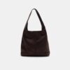 Bolso de hombro de ante sintético