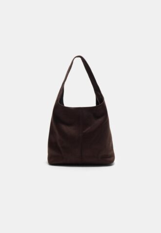 Bolso de hombro de ante sintético