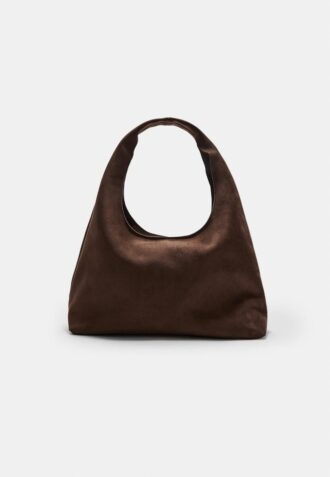 Bolso de hombro de ante sintético