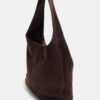 Bolso de hombro de ante sintético